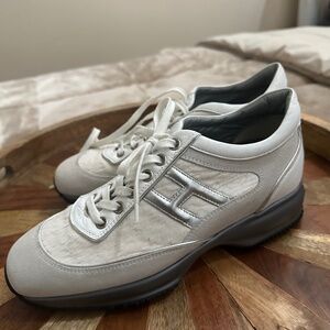 Hogan leather and cow hide women’s sneakers